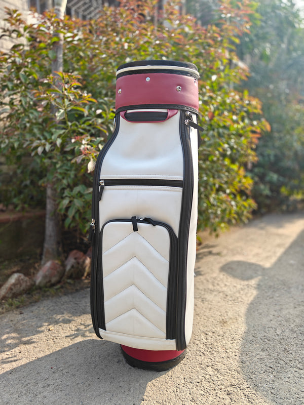 Classic Golf Bag - White and Cherry