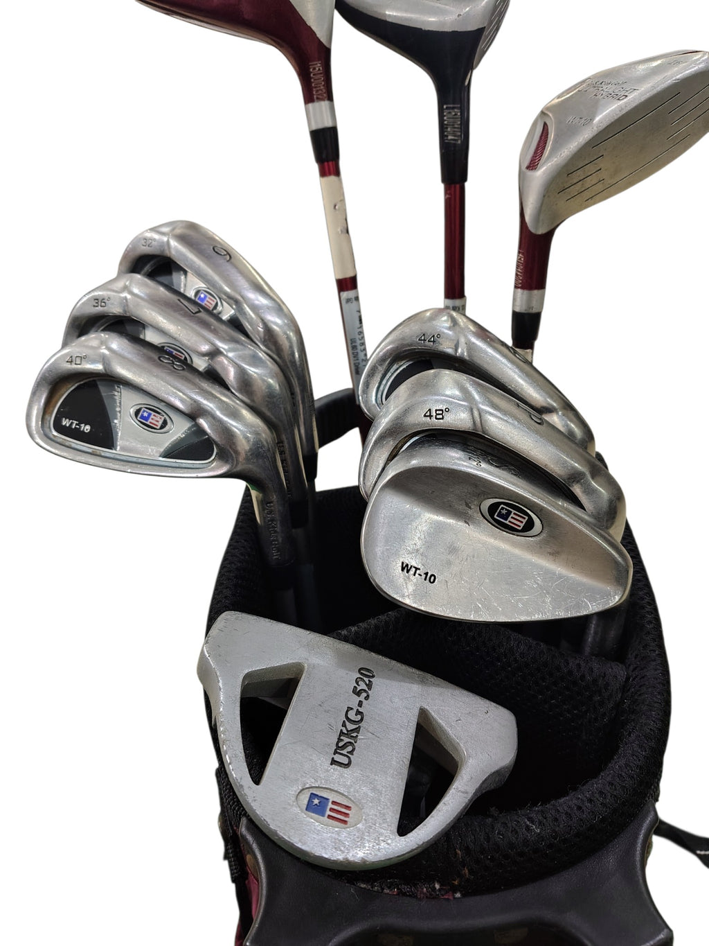 Pre Loved US Kids Ultralight WT-10 Golf Set - 10 Clubs + Bag - Size 60"