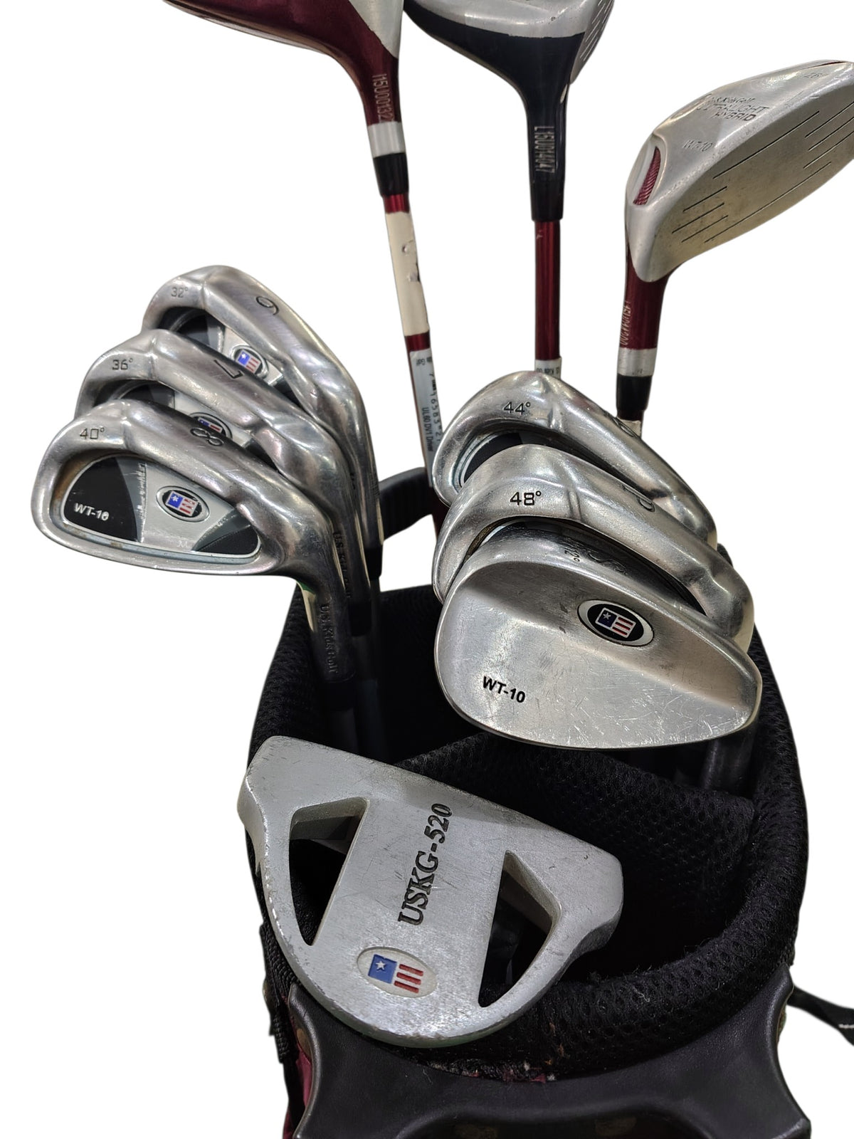 Pre Loved US Kids Ultralight WT-10 Golf Set - 10 Clubs + Bag - Size 60"