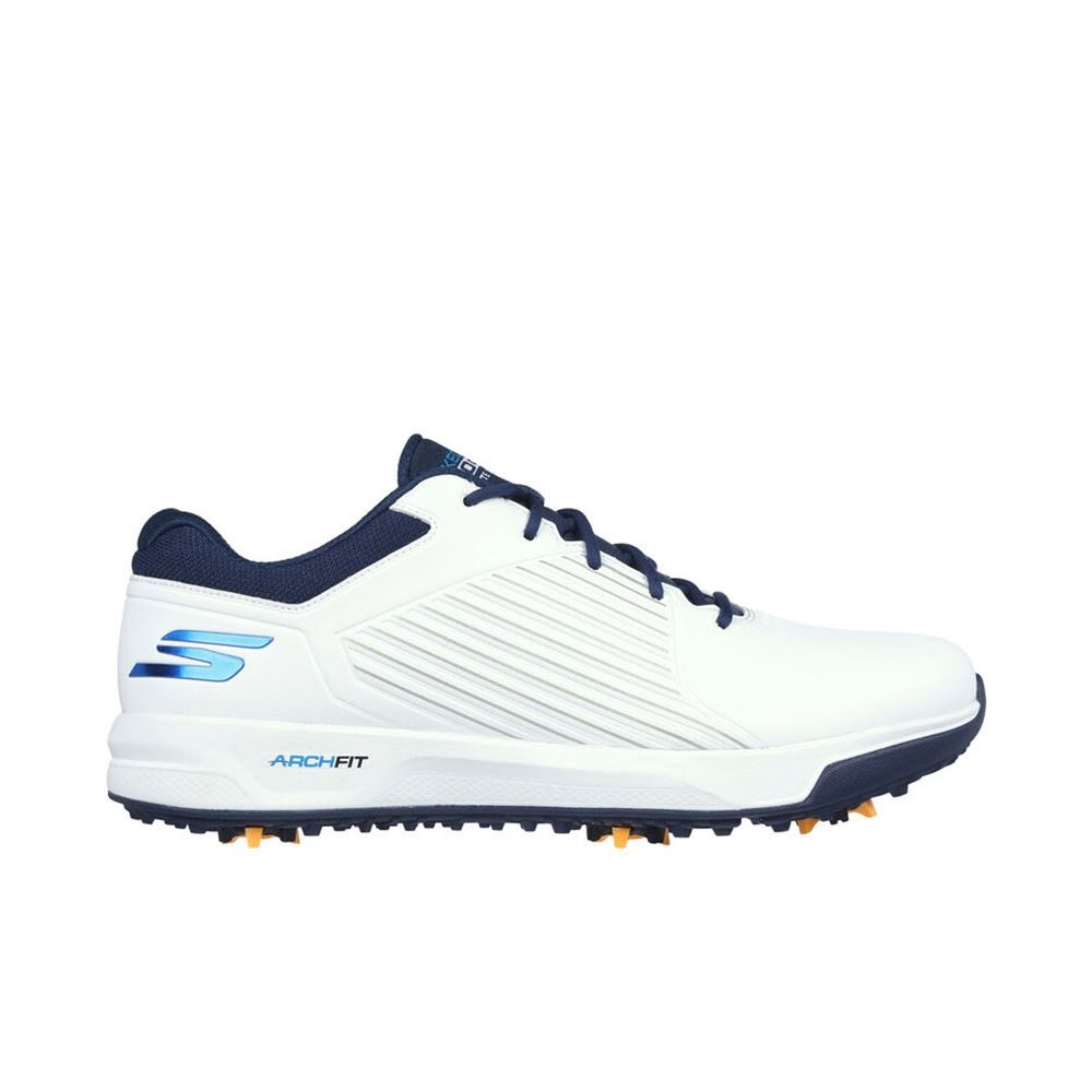 Skechers Men’s Arch Fit Elite Vortex MD Spiked Golf Shoes - White/Navy