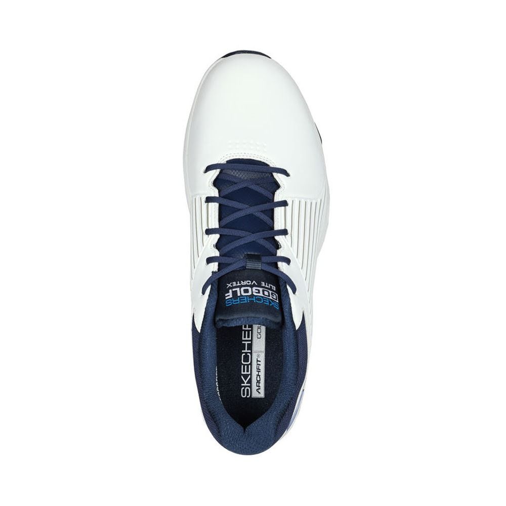 Skechers Men’s Arch Fit Elite Vortex MD Spiked Golf Shoes - White/Navy