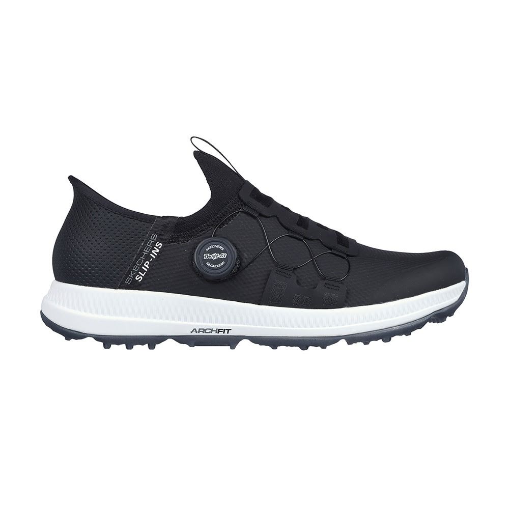 Skechers Men's Elite 5 Slip-Ins Disc MD Spikeless Golf Shoes - Black/White