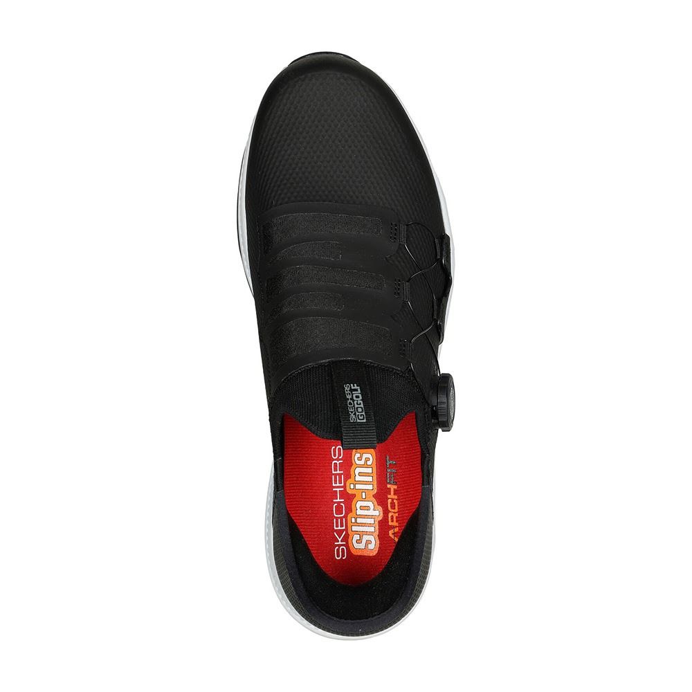 Skechers Men's Elite 5 Slip-Ins Disc MD Spikeless Golf Shoes - Black/White