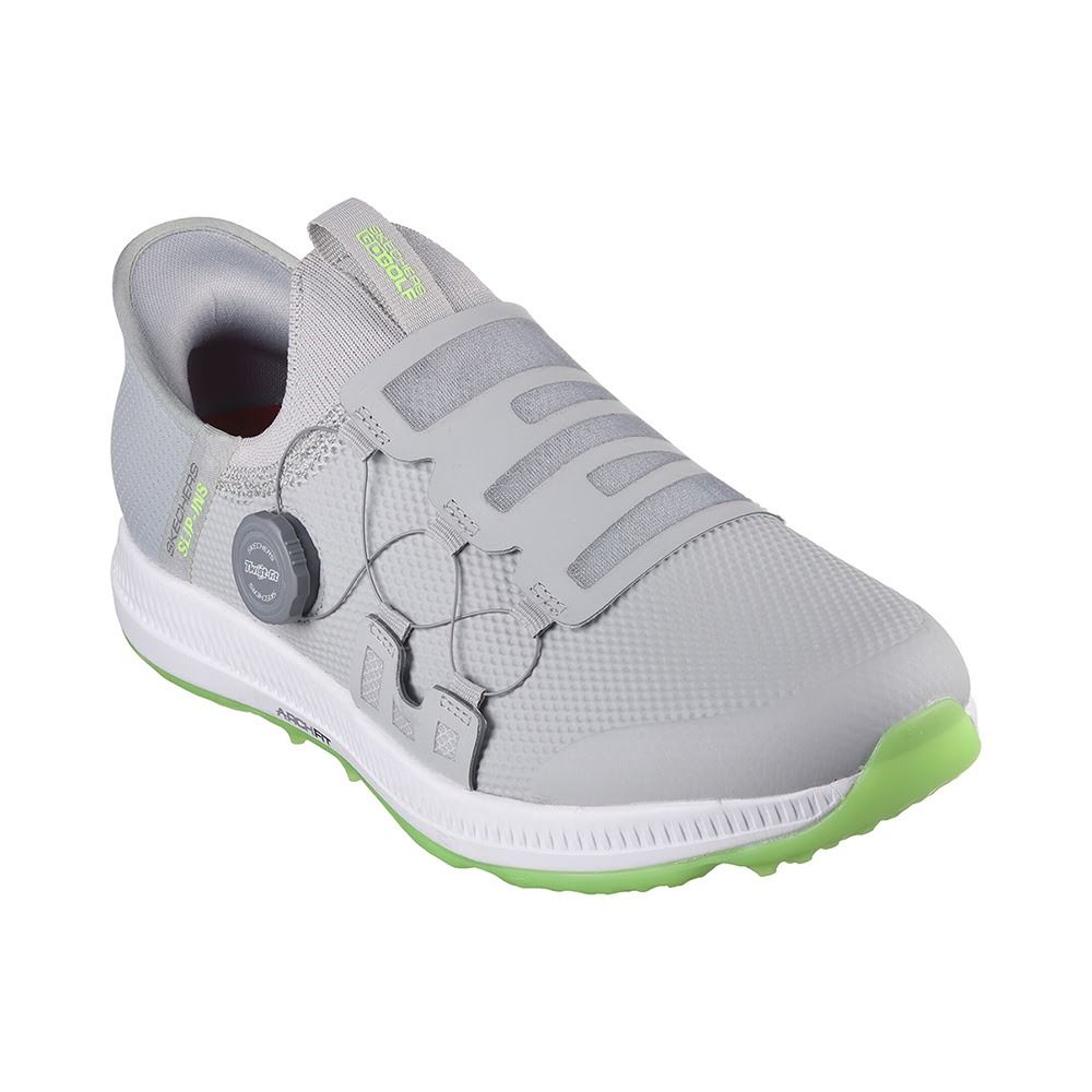 Skechers Men's Elite 5 Slip-Ins Disc MD Spikeless Golf Shoes - Gray/Lime