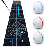 ME AND MY GOLF 6 in 1 Games Golf Putting Mat (14ft) - Includes Instructional Training Videos