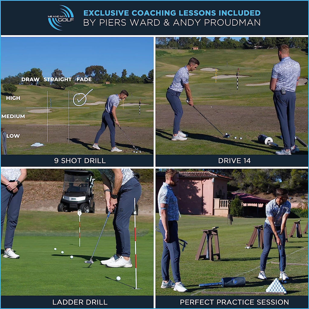 ME AND MY GOLF Ball Collector and Holder (Aluminium Tube) - Includes Instructional Training Videos