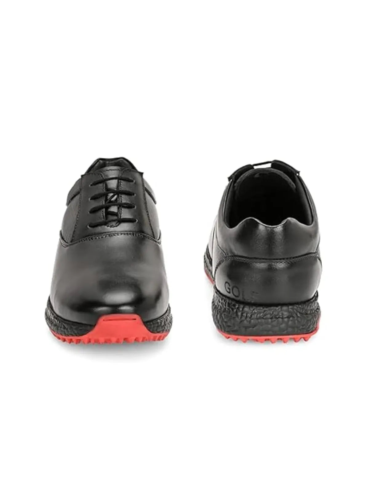 Hitcaro Leather Spikeless Golf Shoes – Black