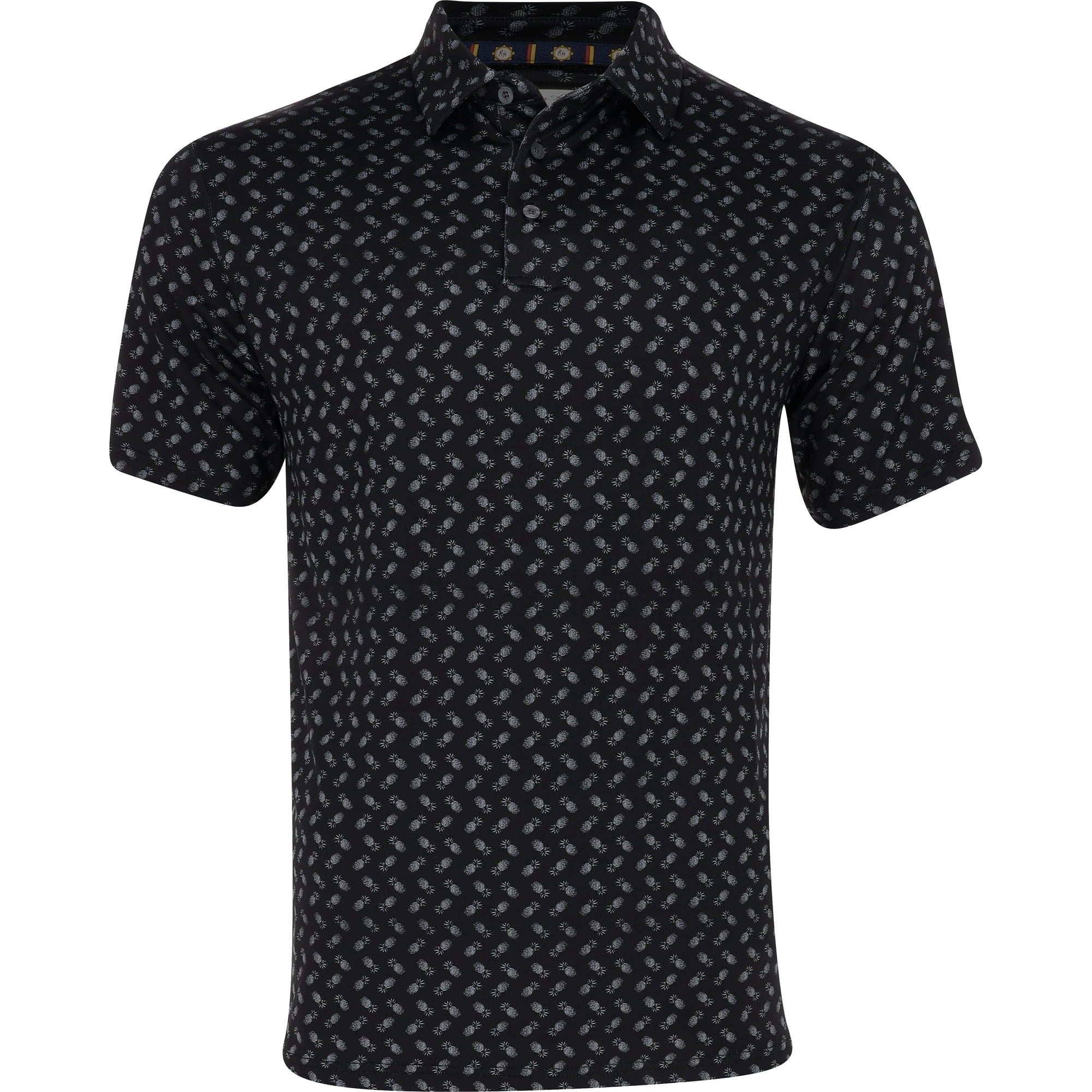 Ben Hogan All Over Pineapple Print Caviar Shirt Men Golf Garage