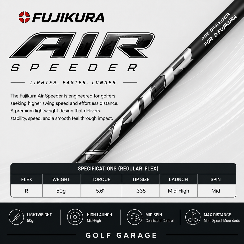 Fujikura Air Speeder 50 Gram Regular Flex Wood Shaft