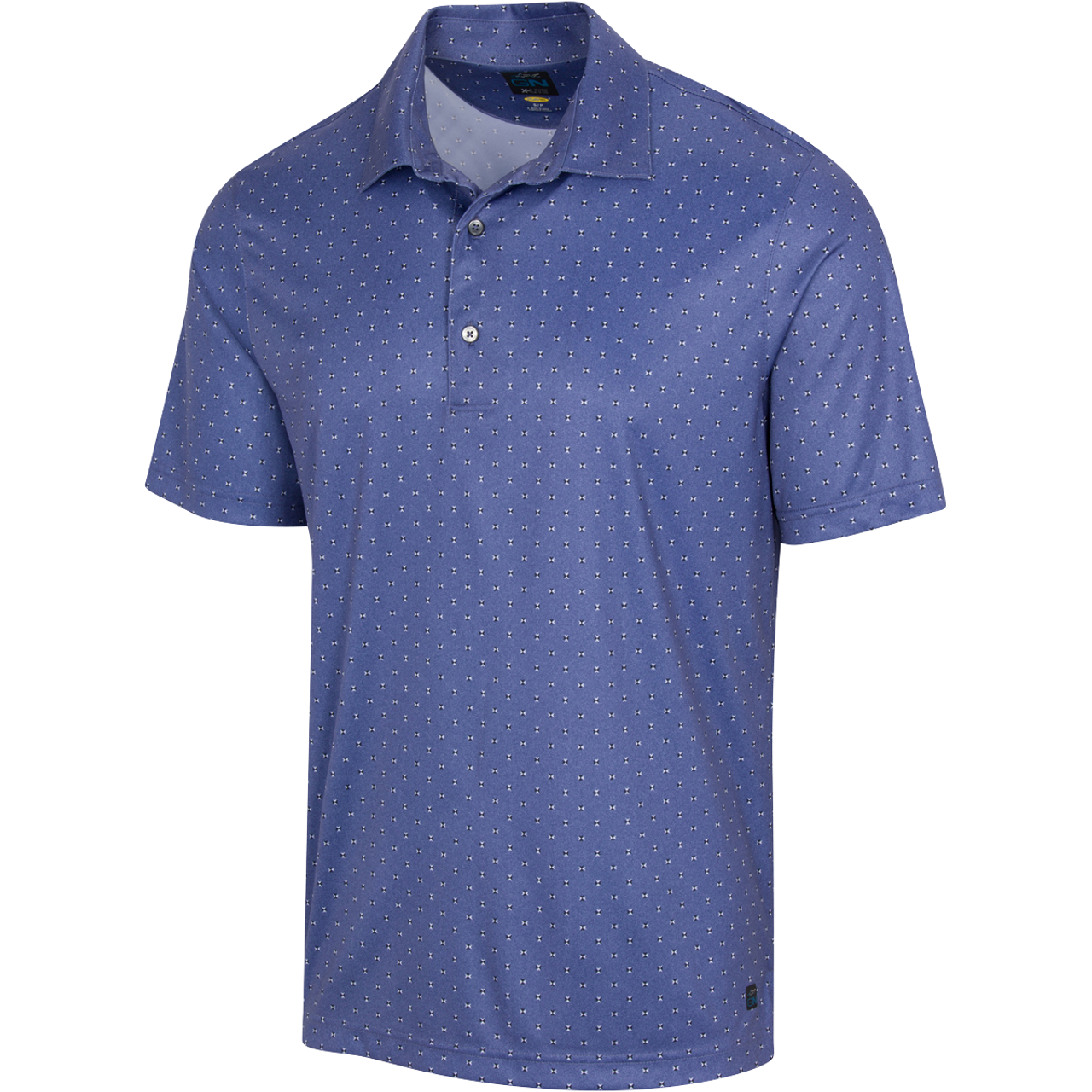 GREG NORMAN Men's Compass X-Lite Golf Polo - Medallion Blue Heather