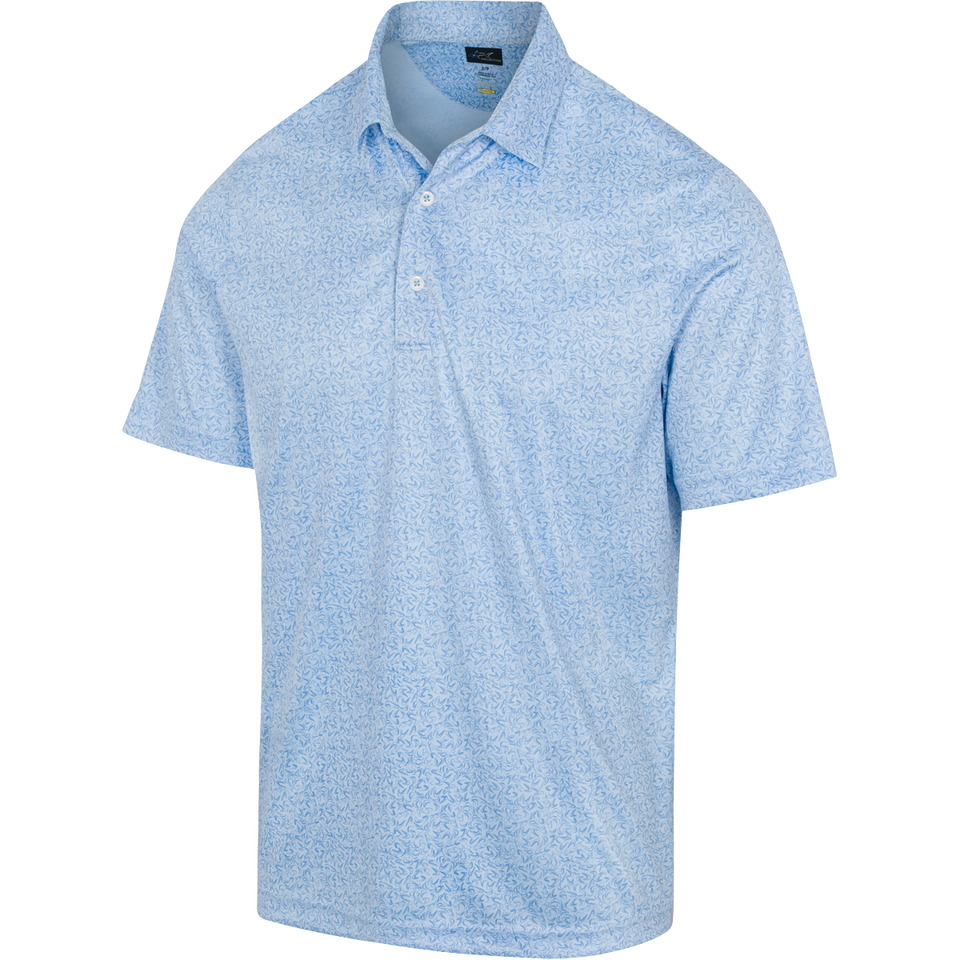 GREG NORMAN Men's 421 Black Heather Golf Polo (2024 Collection)