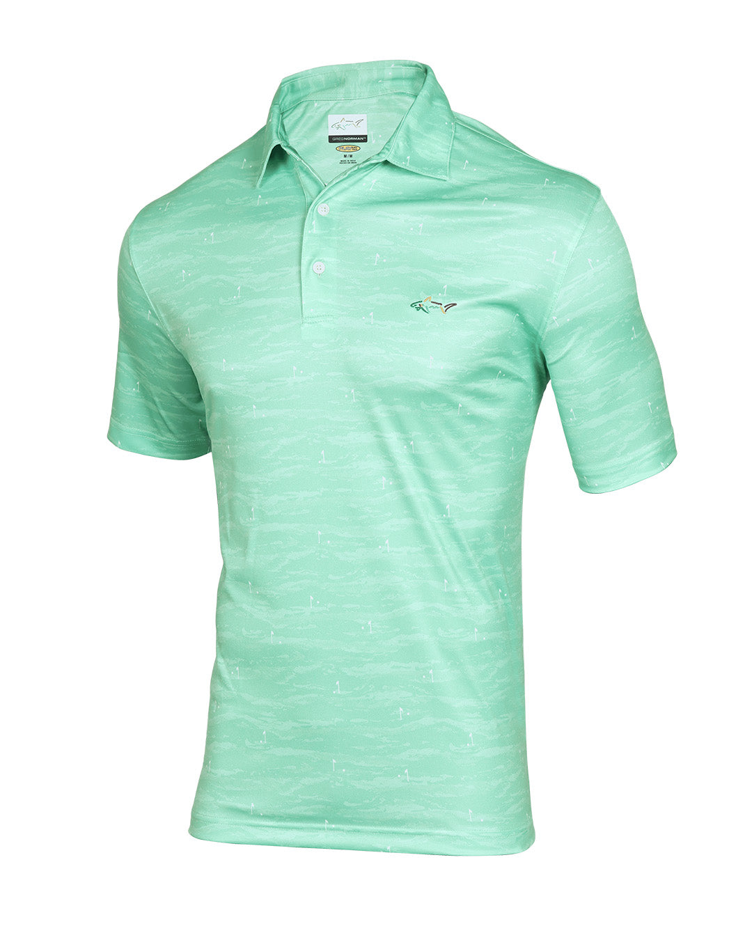 GREG NORMAN Lime Meadow Print Golf Polo T Shirt – Buy Online at