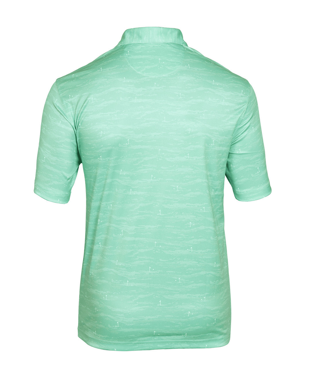 GREG NORMAN Lime Meadow Print Golf Polo T Shirt