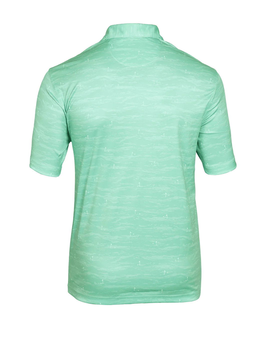 GREG NORMAN Lime Meadow Print Golf Polo T Shirt
