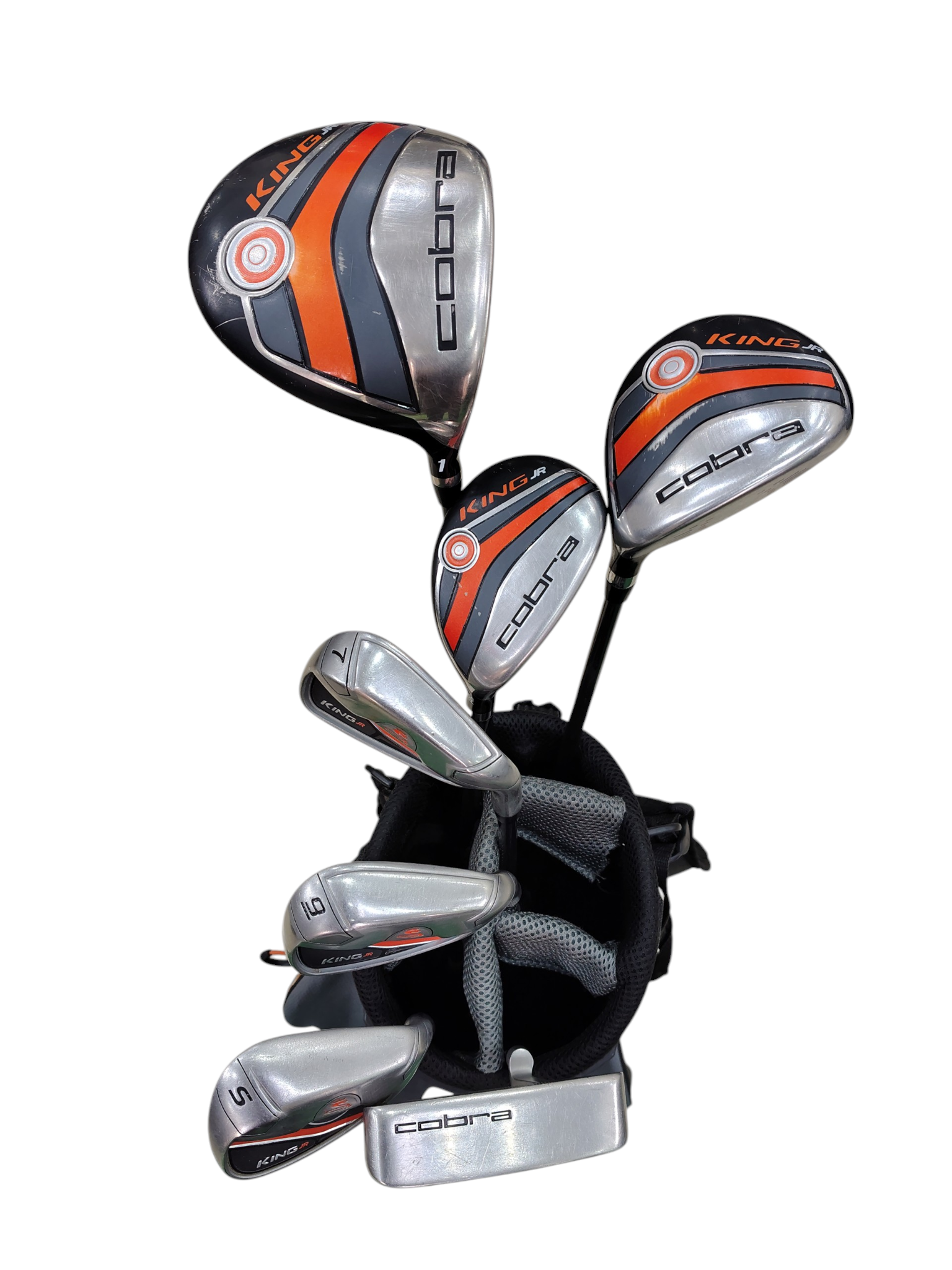 Pre Loved Cobra King Jr Golf Set - 7 Clubs + Bag (Height 51"-59") Age 10-12 Year