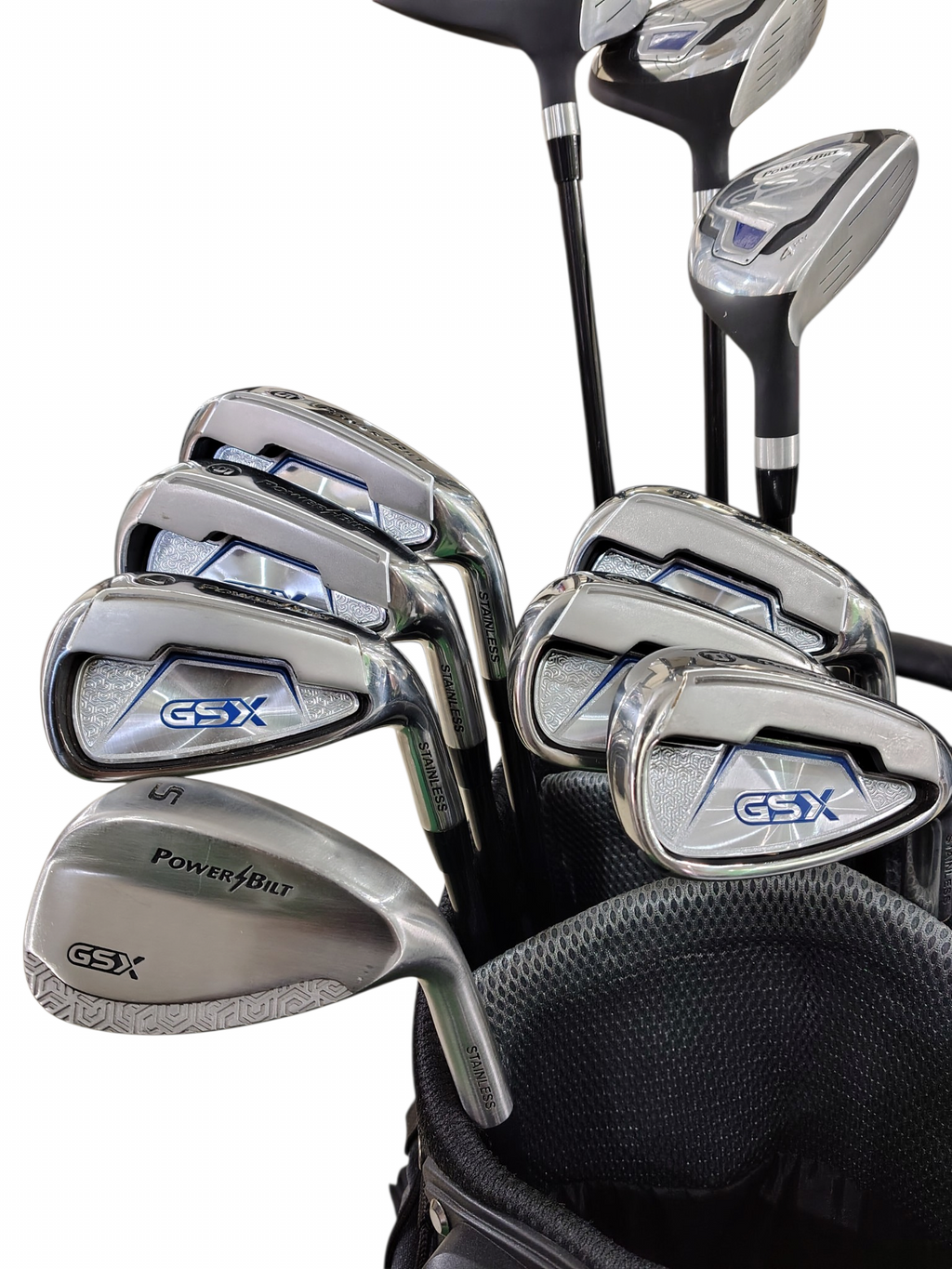 Pre Loved Powerbilt Men’s GSX Steel Golf Full Set - 11 Clubs + Bag