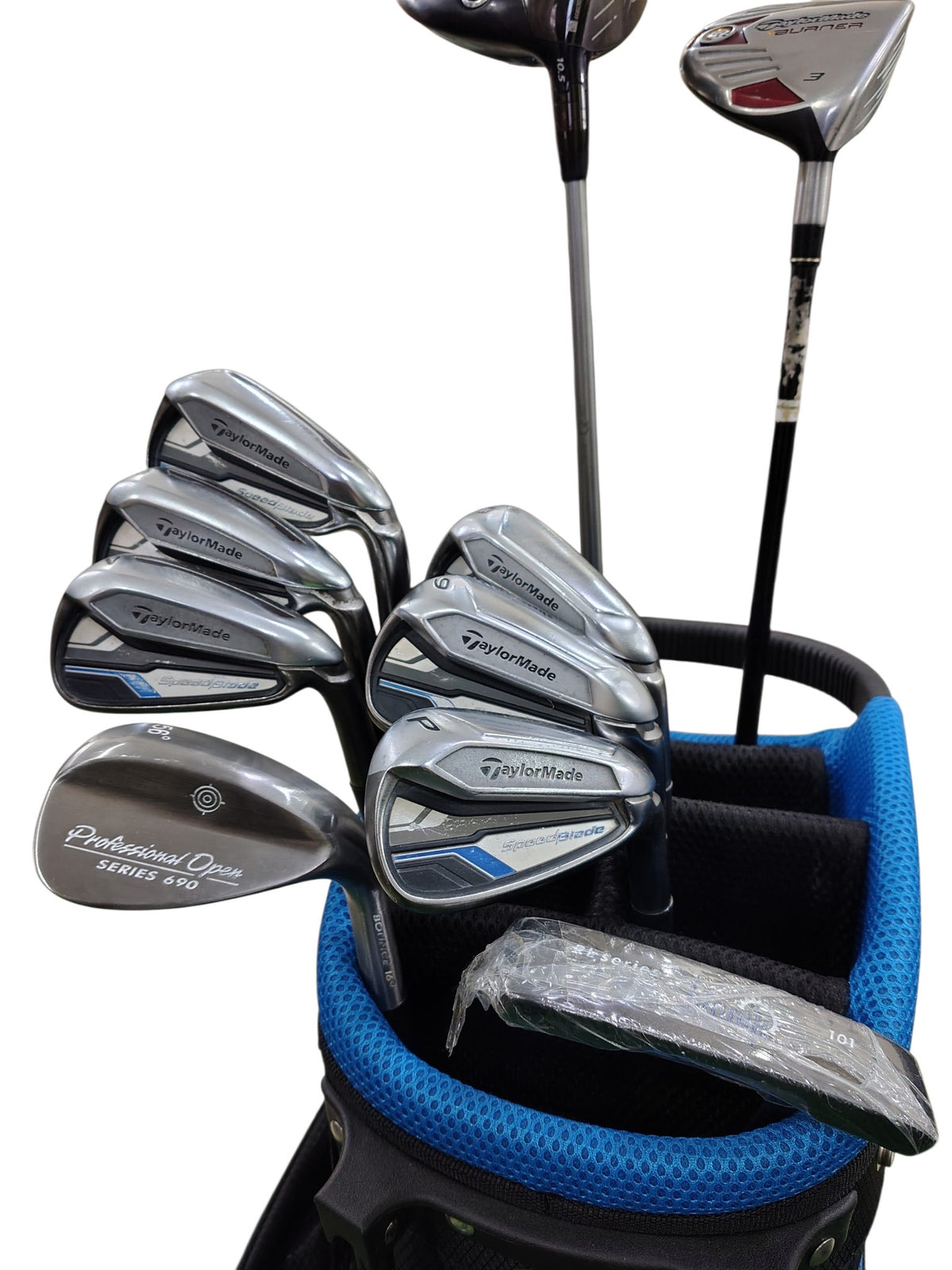 Pre Loved TaylorMade SpeedBlade Golf Assorted Full Set - 10 Clubs + Bag