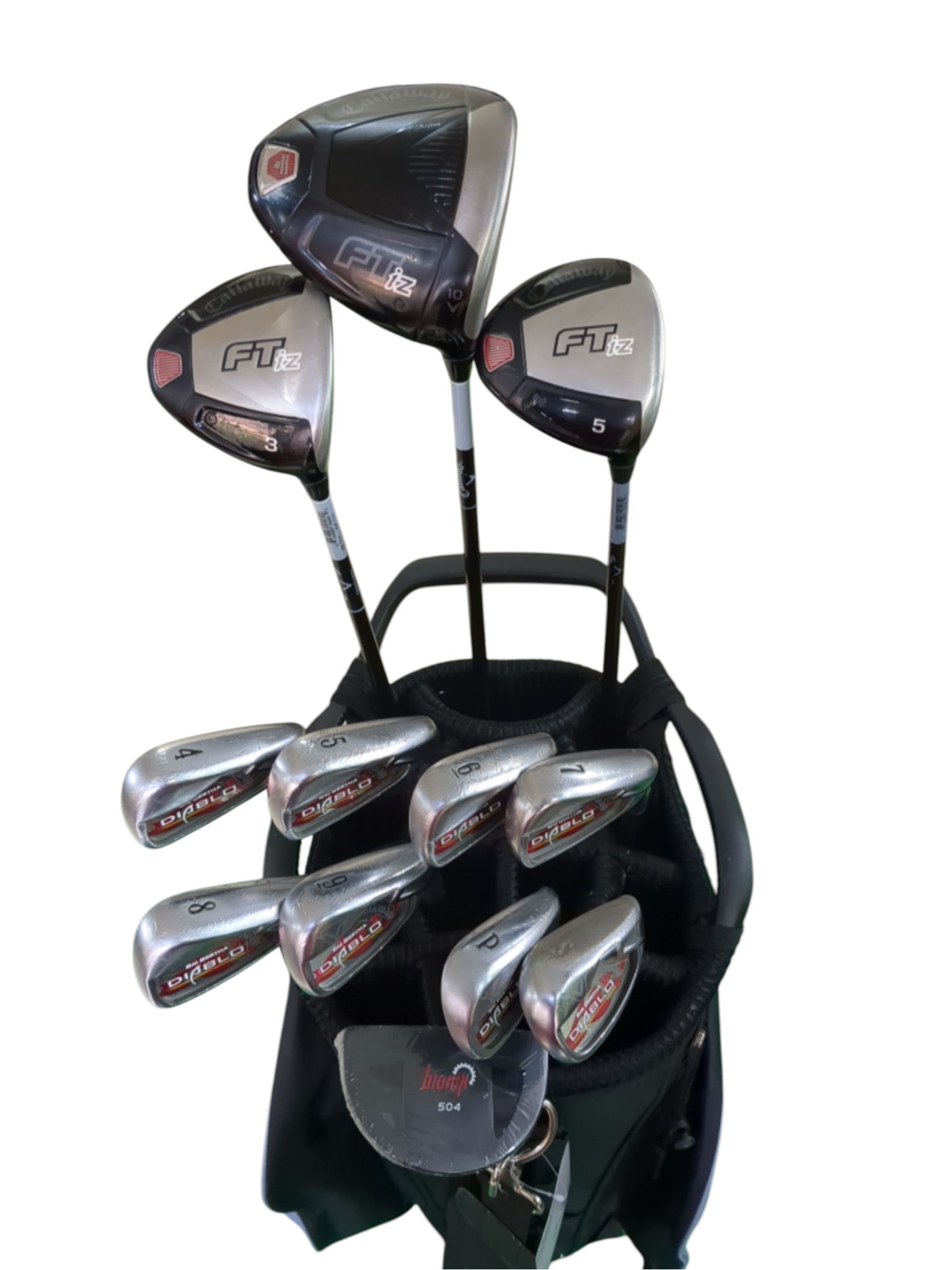 Pre Loved Callaway Big Bertha Diablo Graphite Full Golf Set - 12 clubs + Bag