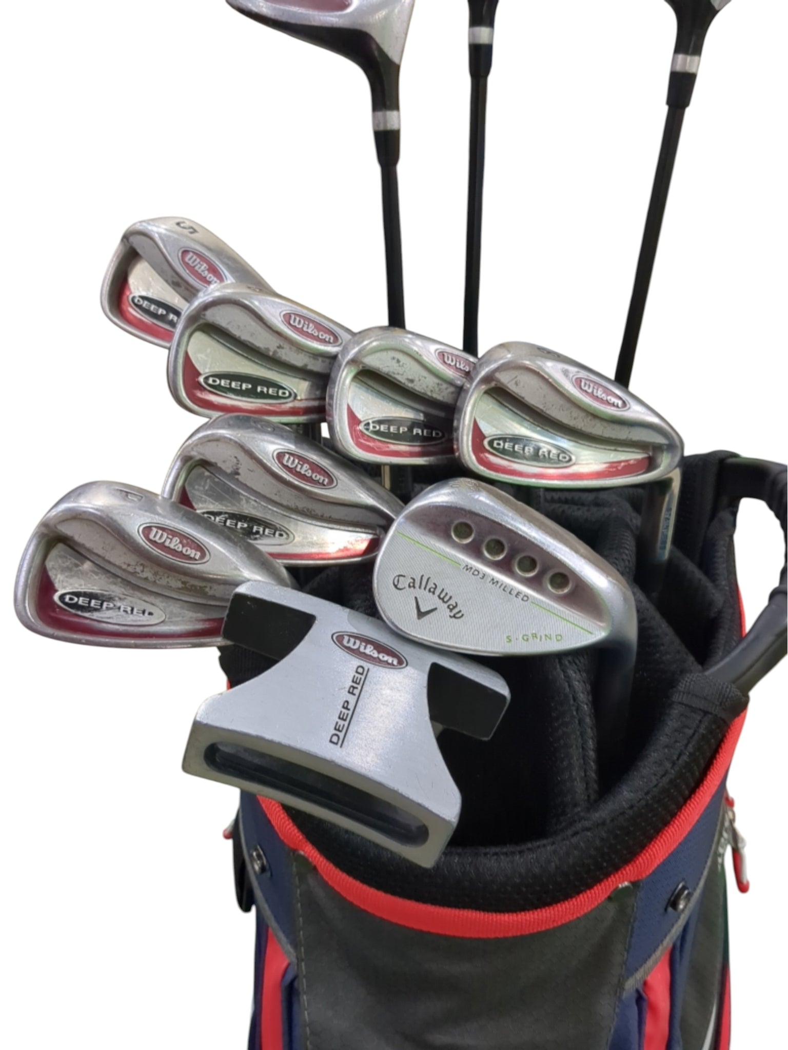 Pre Loved Wilson Golf Deep Red Full Set - 11 clubs + Bag