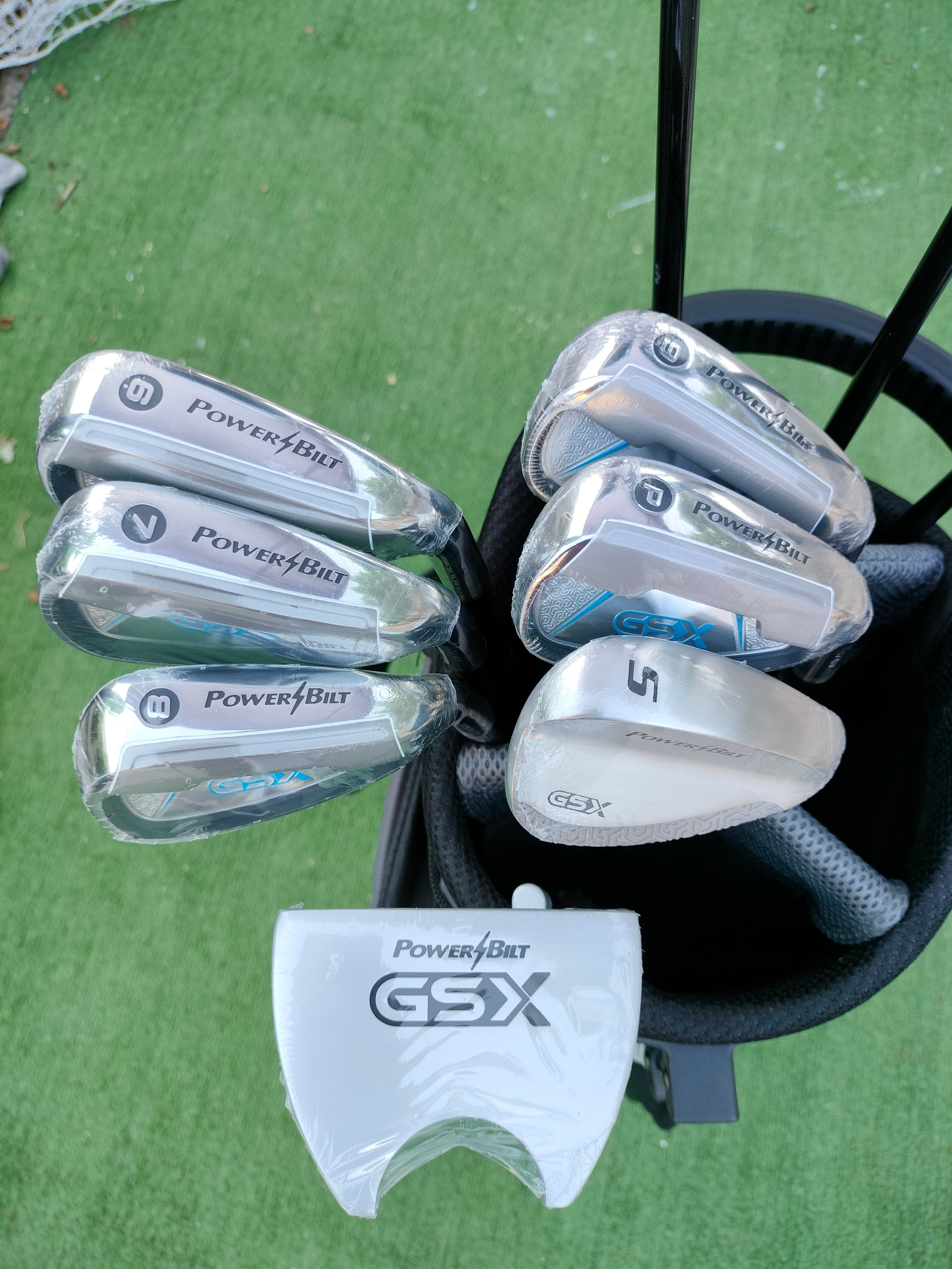 NEW Powerbilt GSX Men's Graphite 10 Pc Full Set Golf Garage