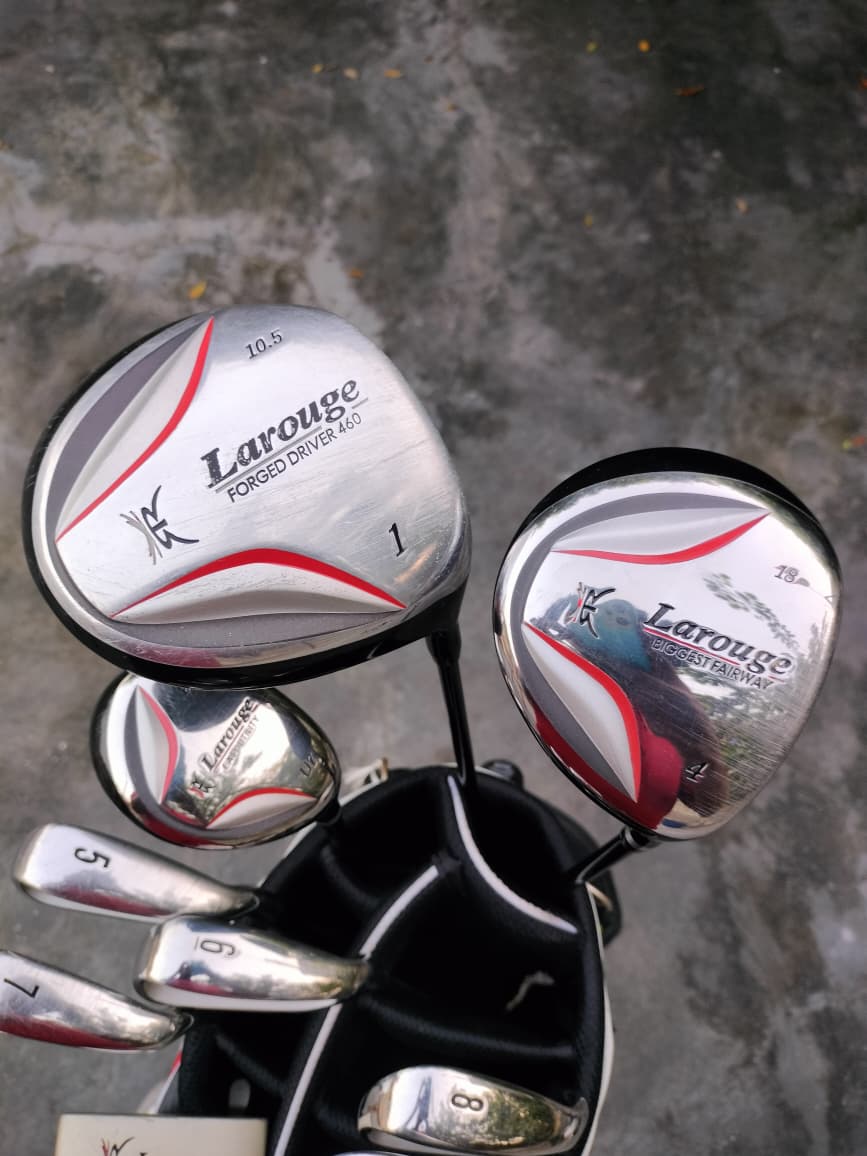 Larouge Golf Men’s Steel Full Set - SR Flex - 11 Clubs + Bag