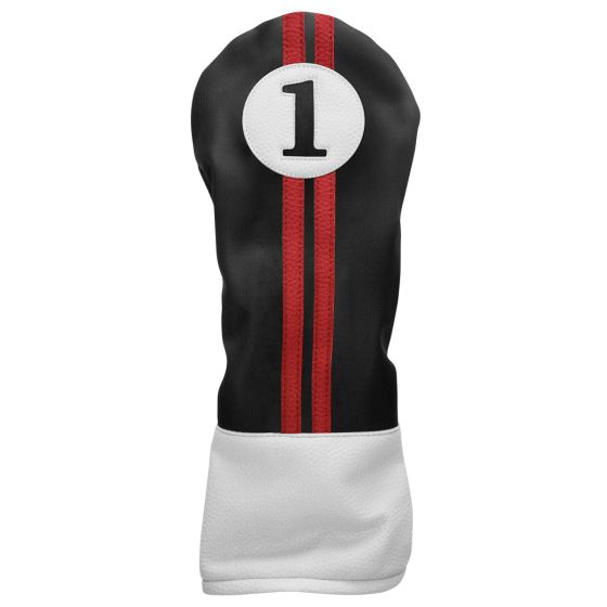 Sahara Retro Golf Headcover - Black/Red/White