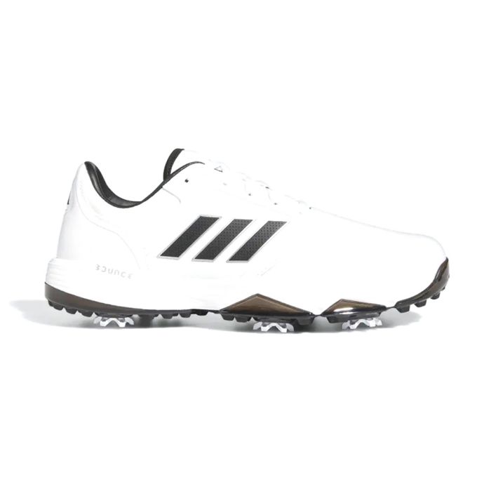 ADIDAS Men's Bounce 3.0 WD Spiked Golf Shoes - White/Black/Silver