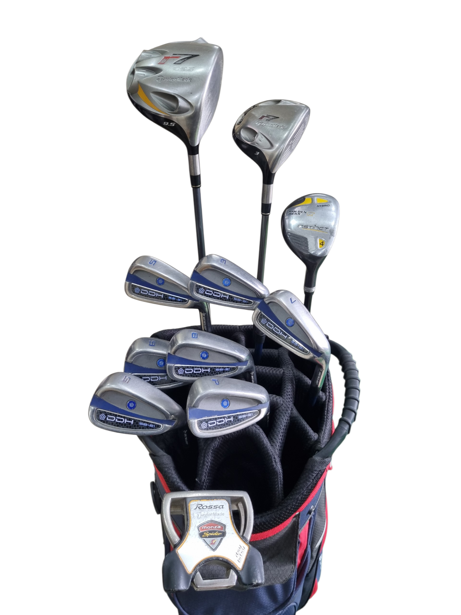 Pre Loved Dunlop Golf Assorted Graphite Full Set - 11 clubs + Bag