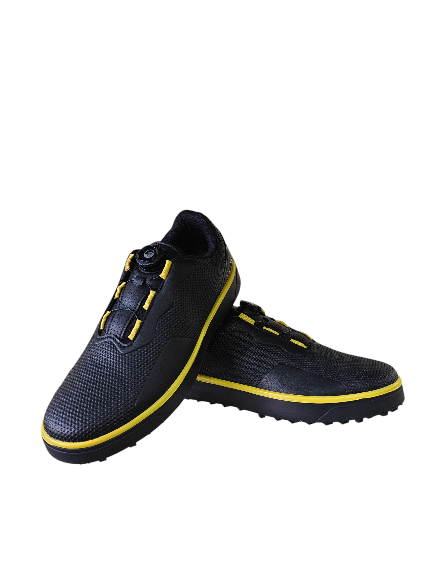 KSOKGOF Black and Yellow Golf Shoes with BOA - Size 45