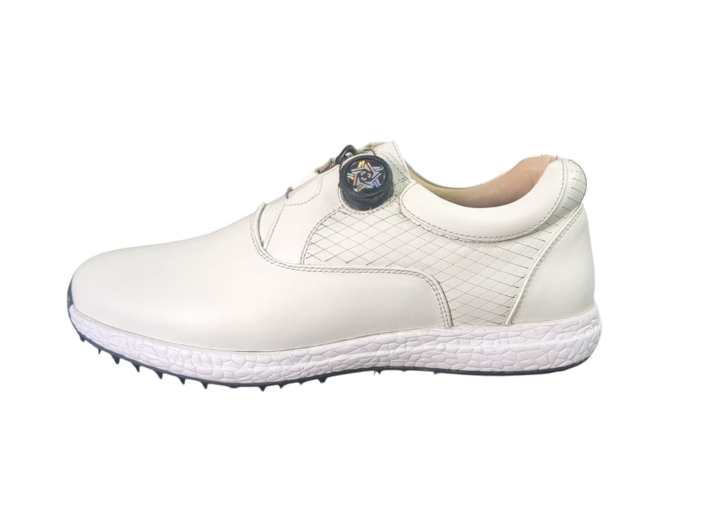 Hitcaro Leather BOA Spikeless Golf Shoes – White
