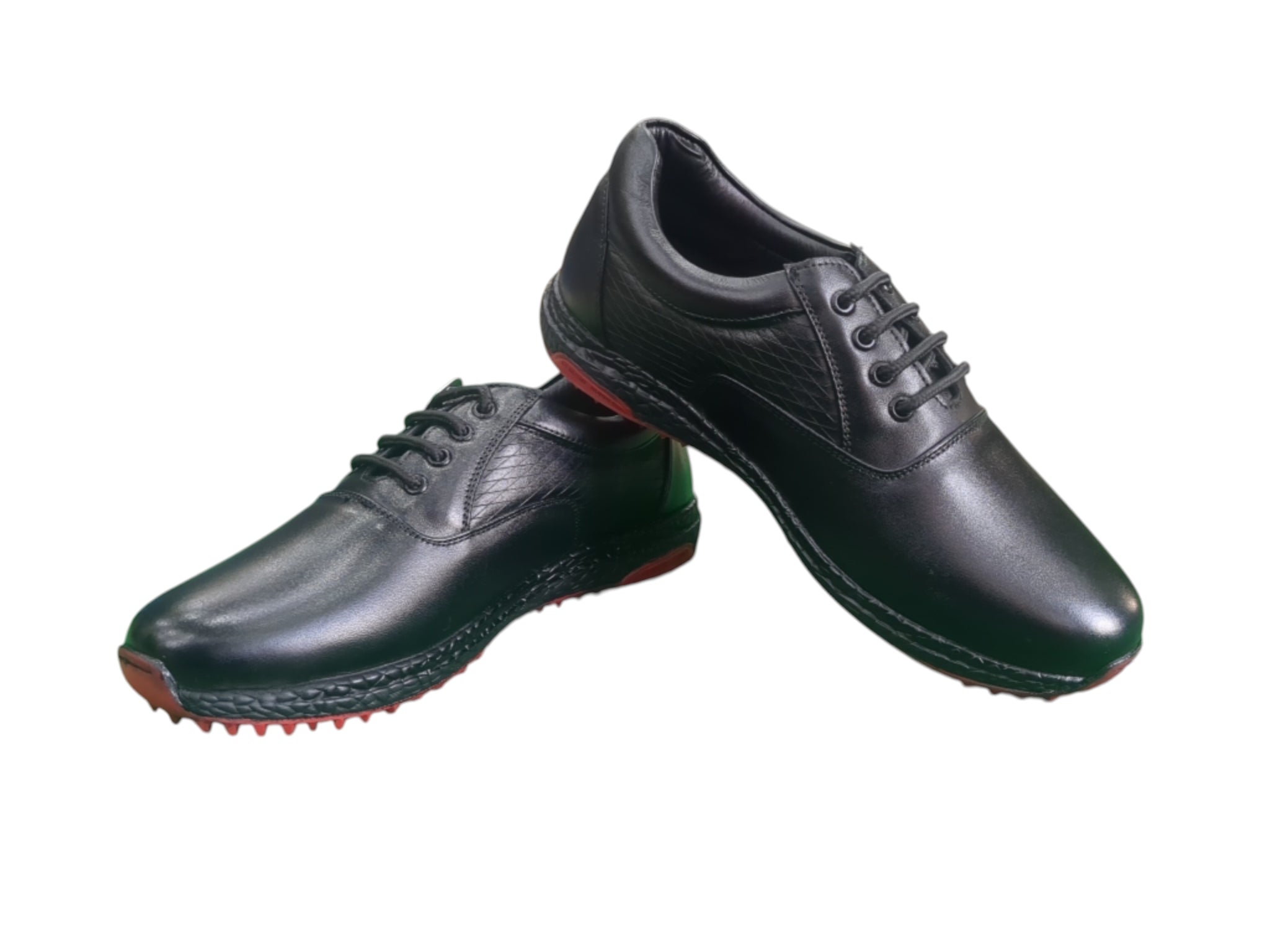 Hitcaro Leather Spikeless Golf Shoes – Black