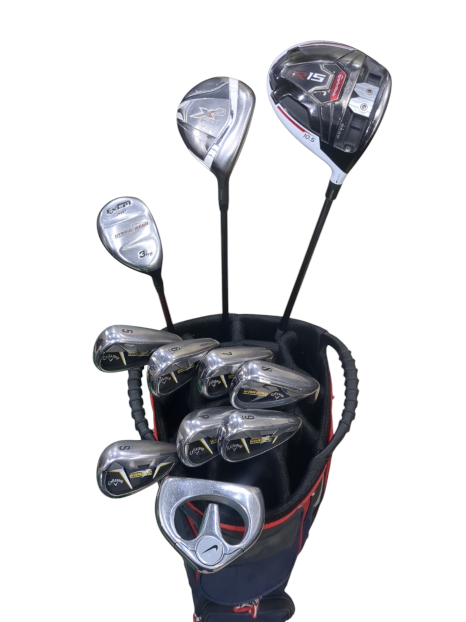 Pre Loved Callaway Warbird Assorted Golf Full Set - 11 clubs + Bag
