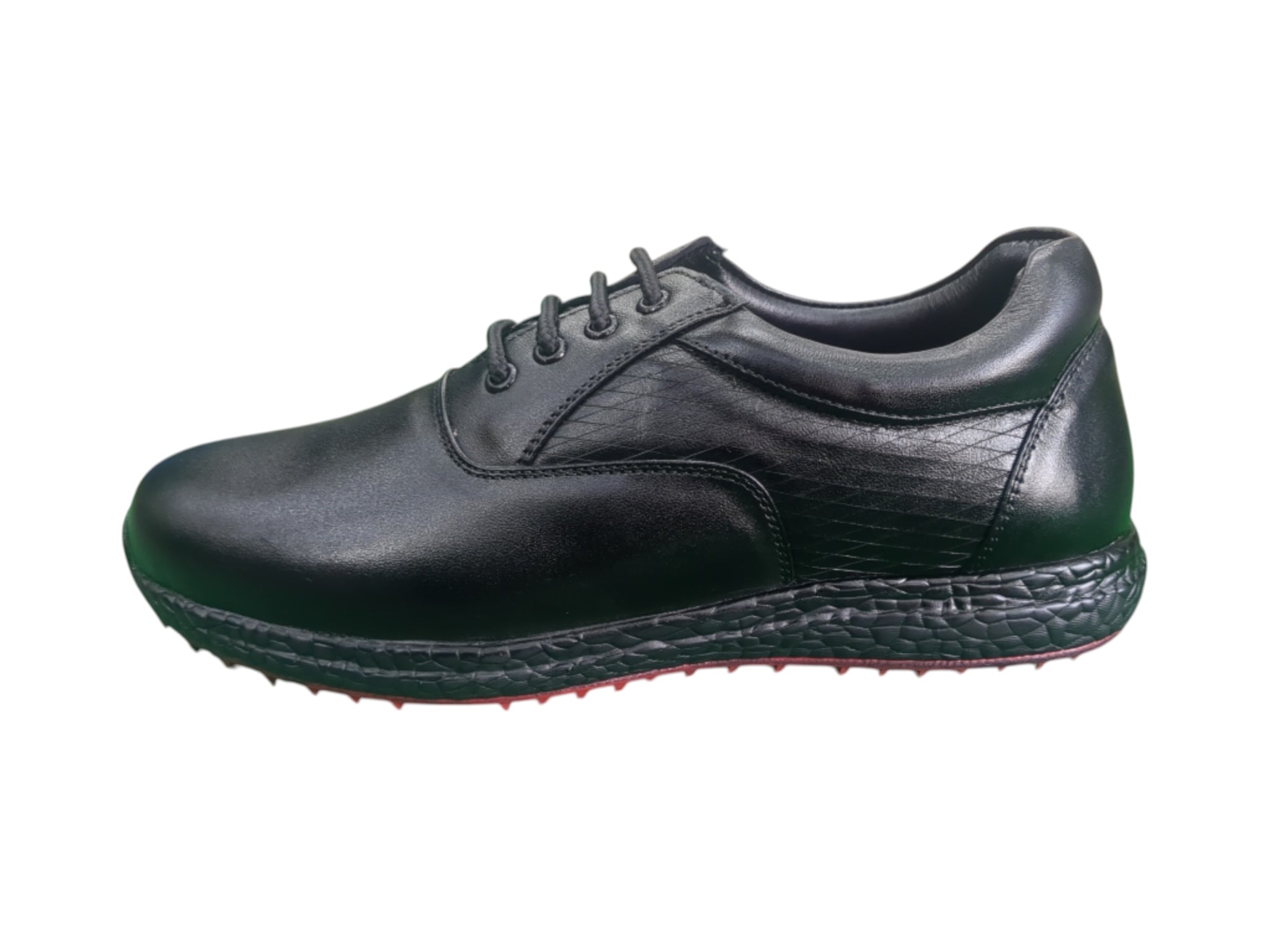 Hitcaro Leather Spikeless Golf Shoes – Black