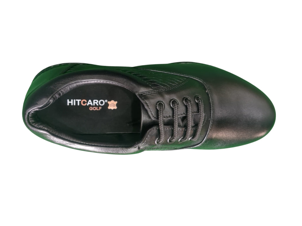 Hitcaro Leather Spikeless Golf Shoes – Black