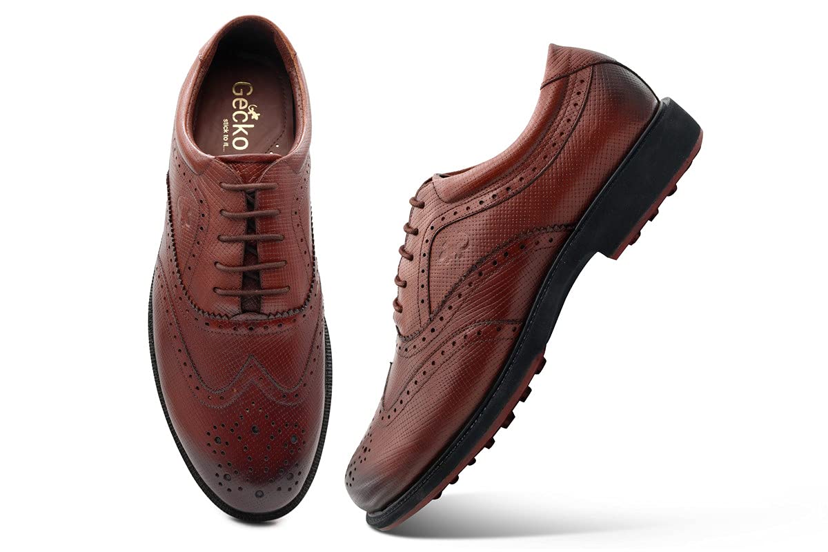 Mens tan golf on sale shoes