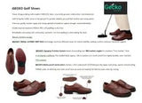 Gecko Men's Leather Golf Shoe (Dark Tan)